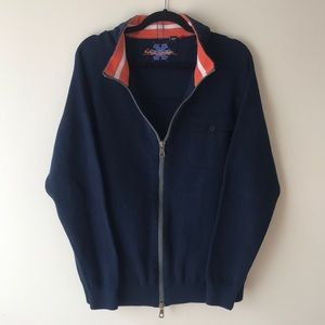 Robert Graham Men’s Knit Zip Sweater Navy